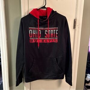 Colosseum Black and Red Ohio State Hoodie
